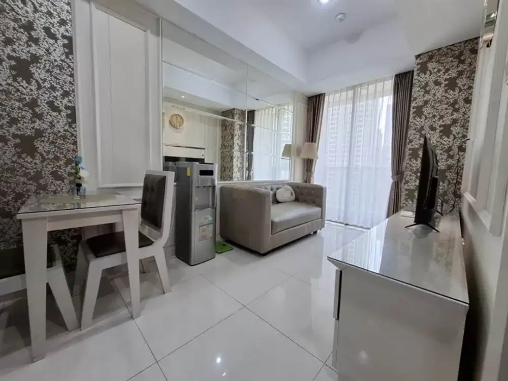 Ready Survey & Siap Huni, Disewakan Taman Anggrek Residences 2BR Furnished Interior Modern Nyaman, Lokasi Strategis Di Tanjung Duren Jakarta Barat