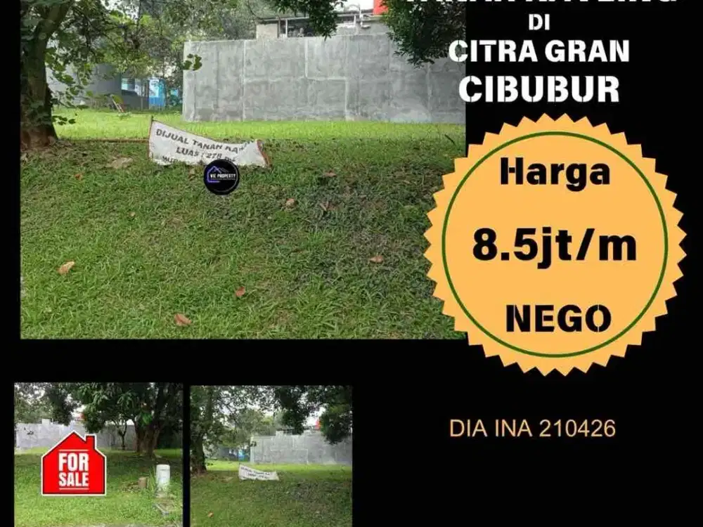 Harga Terbaik! Tanah Kavling Di Citra Gran Cibubur Cluster Favorit