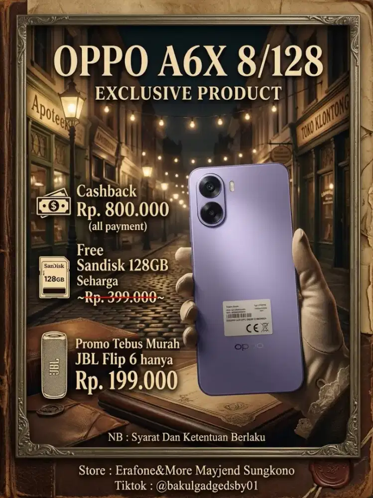 OPPO A6X 8/128 PROMO CASHBACK 800k