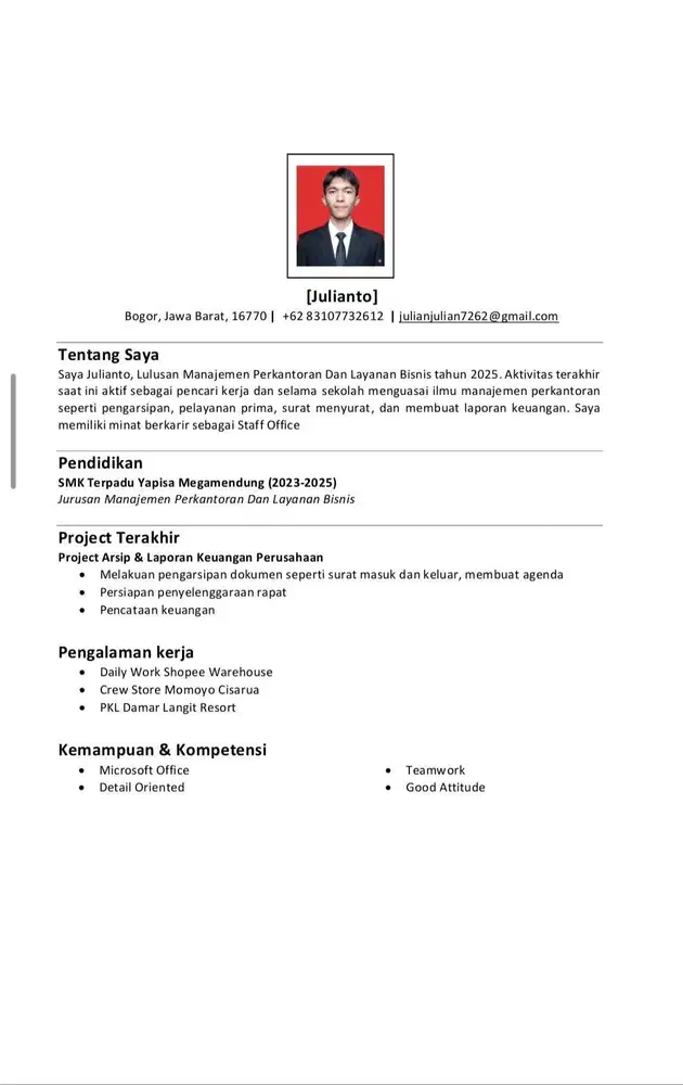 Bismillah cari pekerjaan