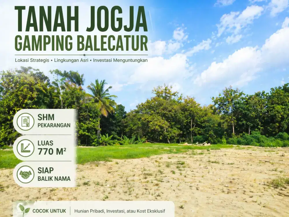 Tanah Murah Jogja Gampig Siap Bangun Siap Balik Nama SHMP