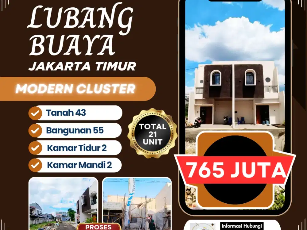 Dijual Rumah 2 Lantai Lubang Buaya Jakarta Timur