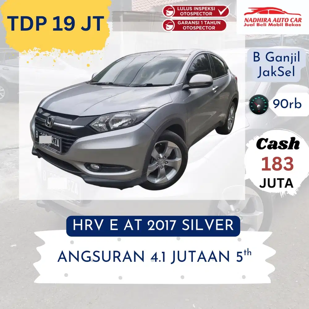 Angsuran 4 Jutaan HRV E AT 2017 Silver