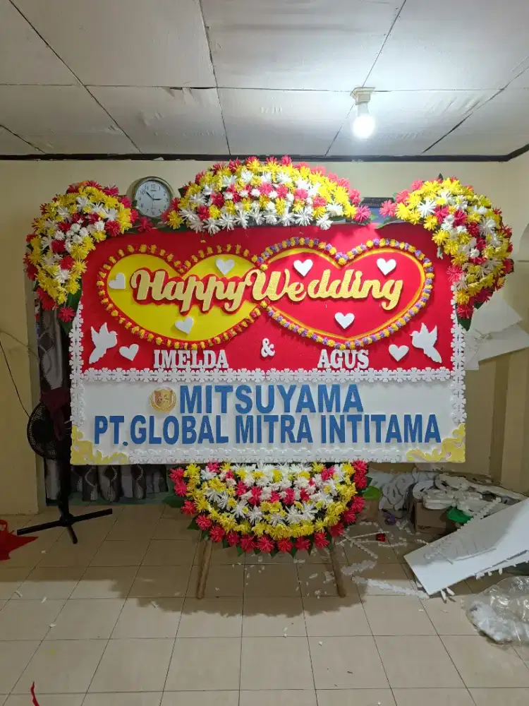 karangan bunga papan