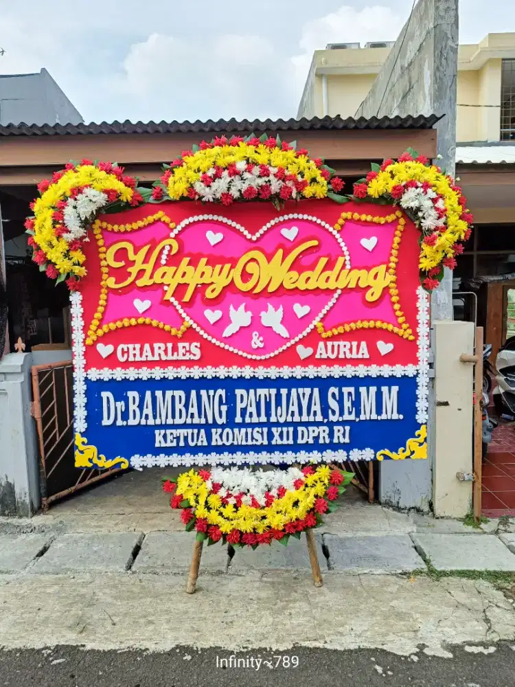 karangan bunga papan