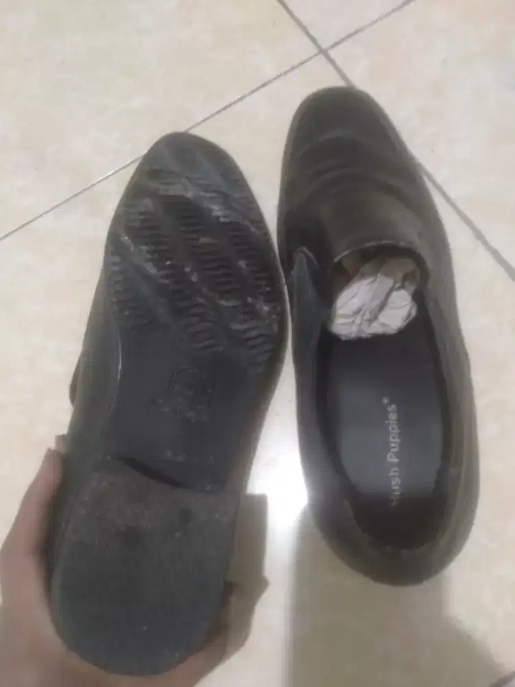 sepatu Hush puppies kulit asli