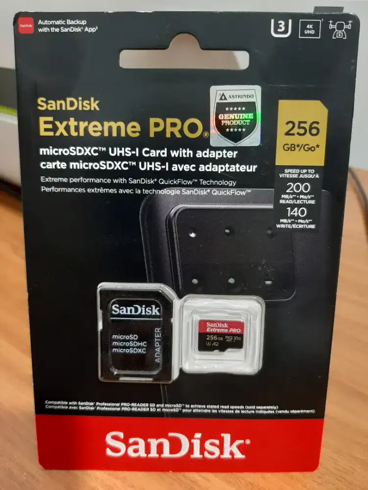 SanDisk Extreme PRO 256 GB with Adapter