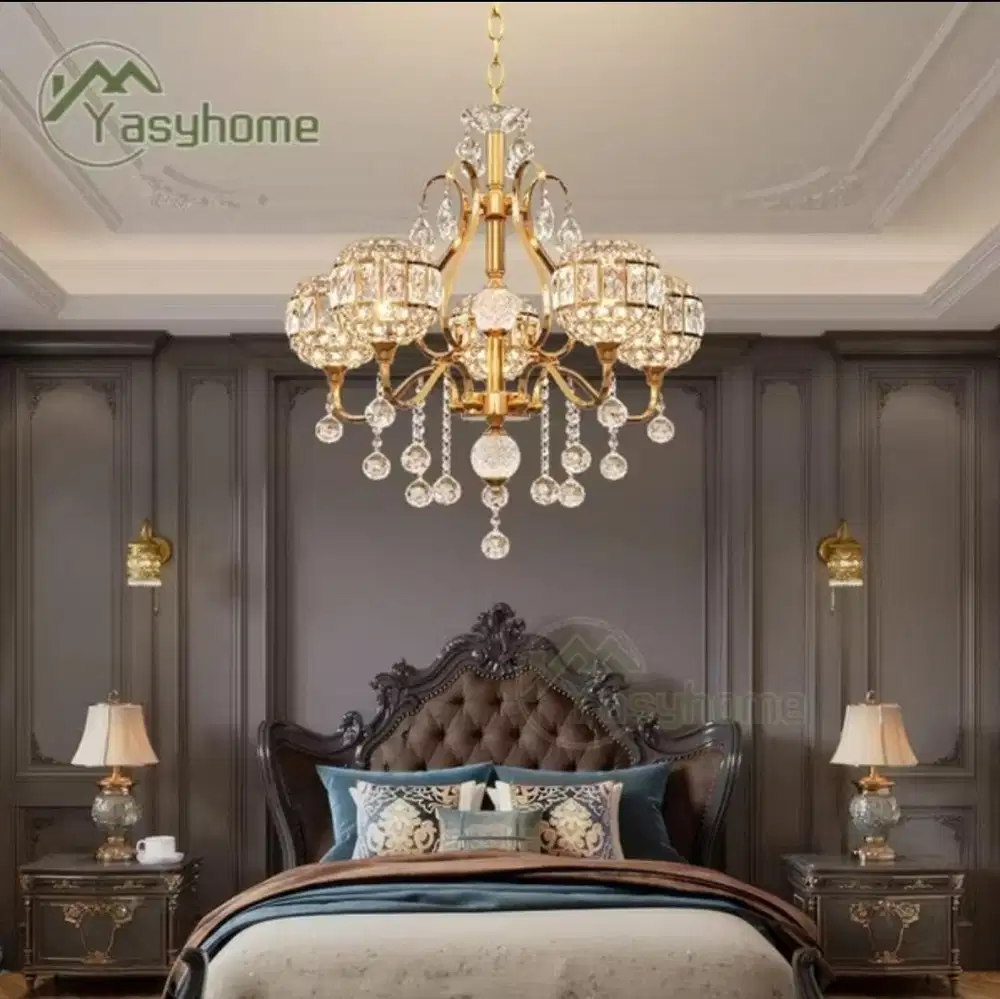 Lampu Gantung Kristal Mewah K9 D60cm