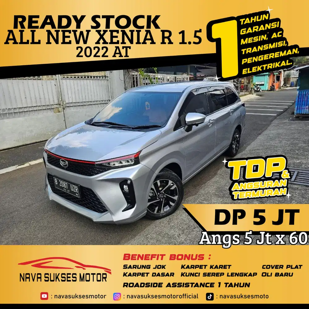 TDP 5 Jt Angs Termurah All New Xenia R 1.5 2022 Matic Silver Low Km