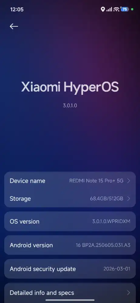 Xiaomi Redmi Note 15 Pro+ 5G pemakaian singkat