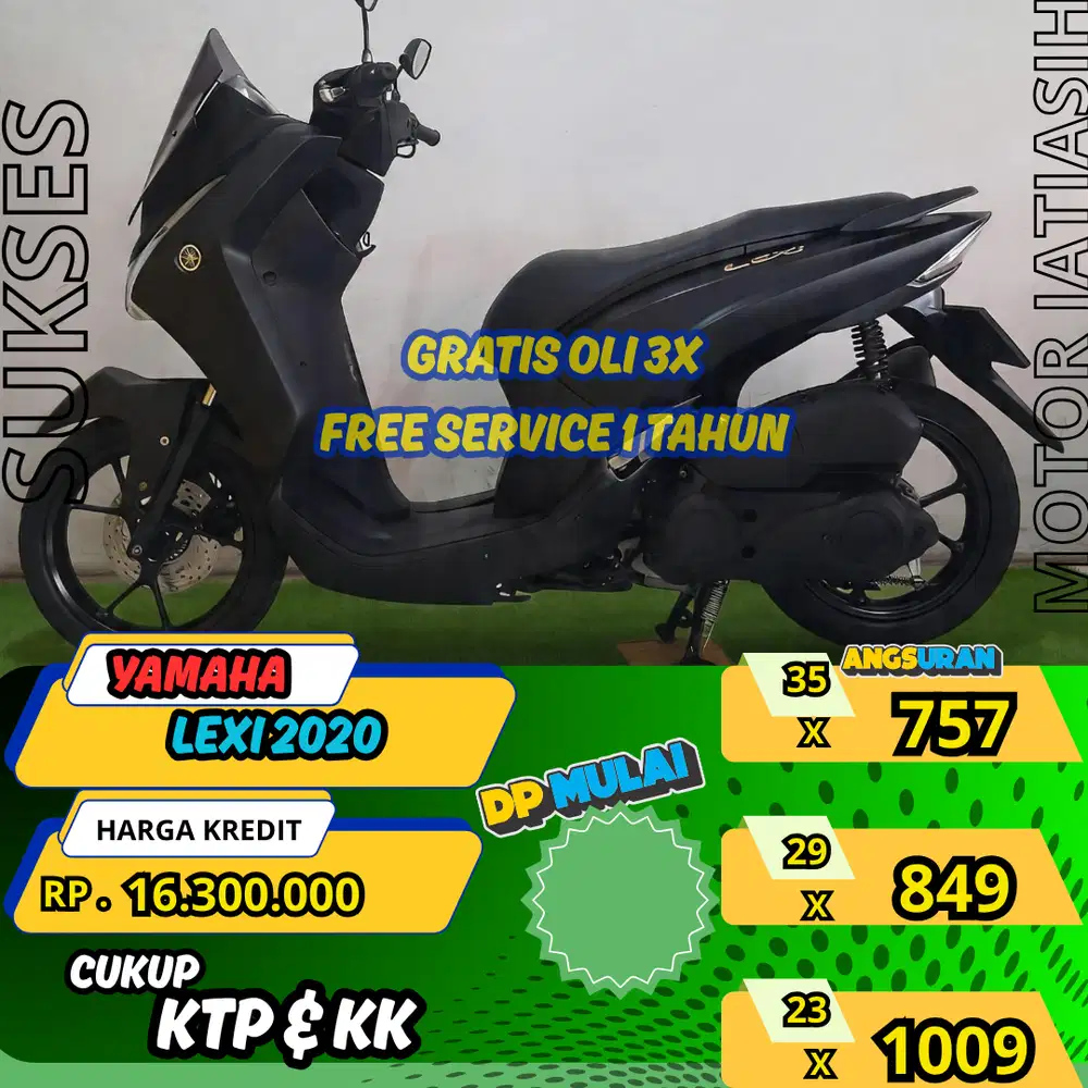 YAMAHA LEXI 2020  DP DAN ANGSURAN TERMURAH SYRT KTP&KK(SUKSESMOTOR)