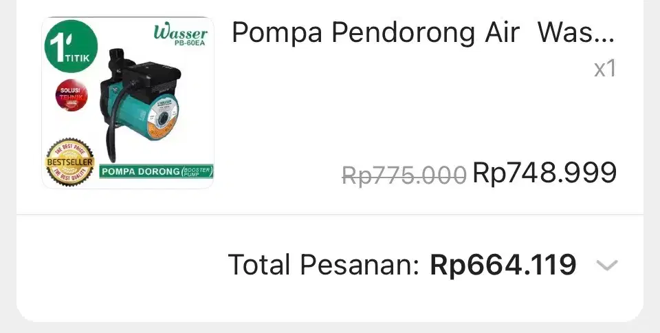 Wasser 60 EA Pendorong air