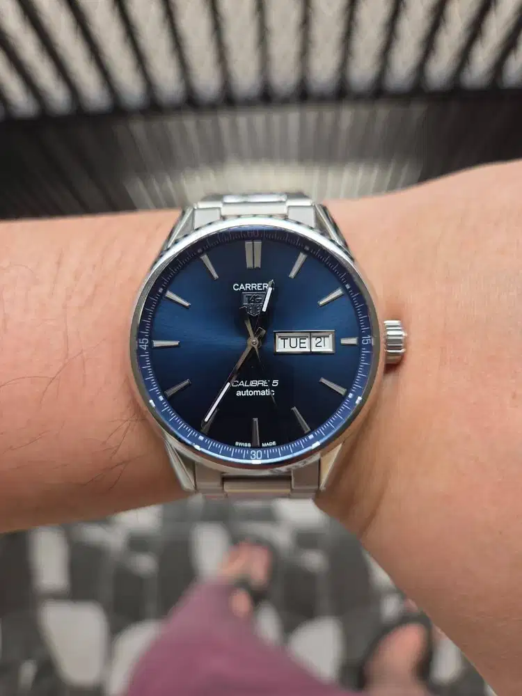TAG Heuer Carrera Calibre 5 Day-Date Blue Dial Automatic