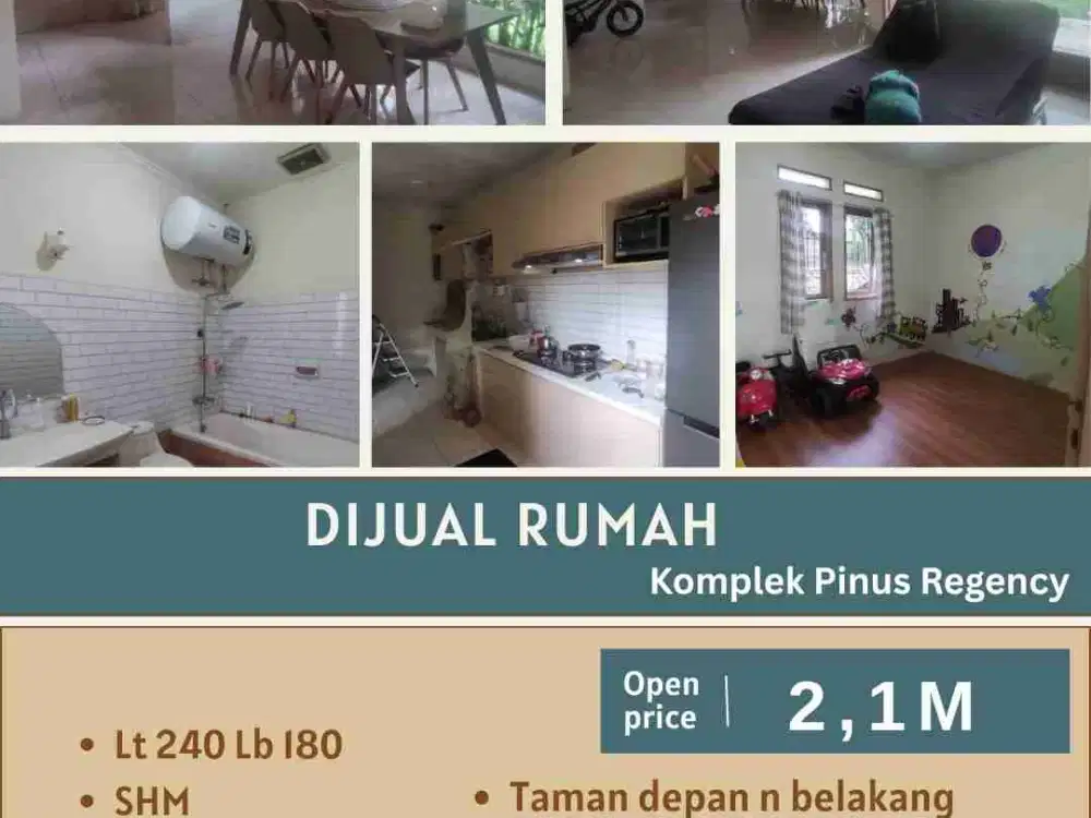 Dijual cepat rumah siap huni di Pinus regensi