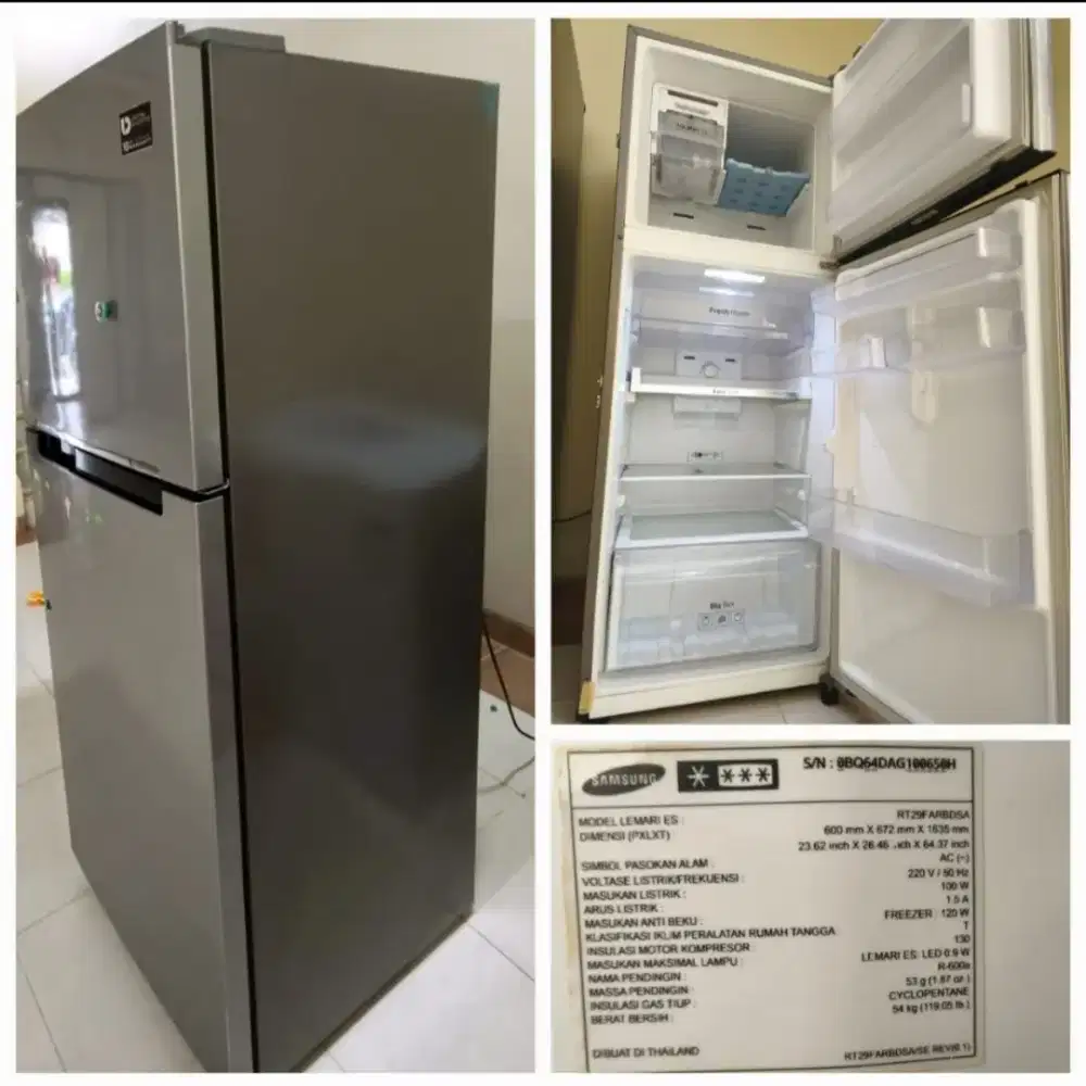 Jual murah kulkas samsung 2 pintu spt foto, 2.450.000 nego