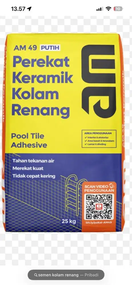 Semen am49 untuk kolm renang