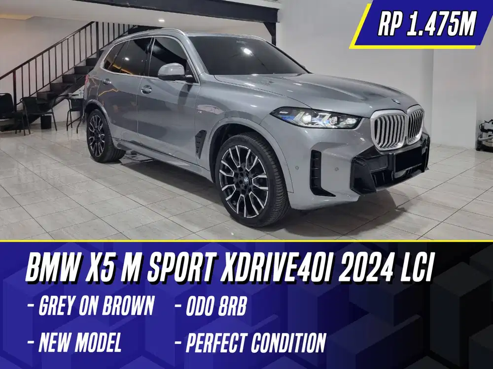 BMW X5 M Sport xDrive40i 2024 G05 LCI Grey on Brown Abu-Abu Abu MSport