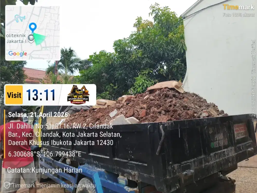 Jasa buang puing dan tanah
