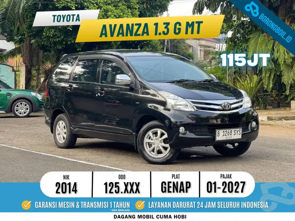 Pajak Full panjang Toyota Avanza 1.3 G MT 2014