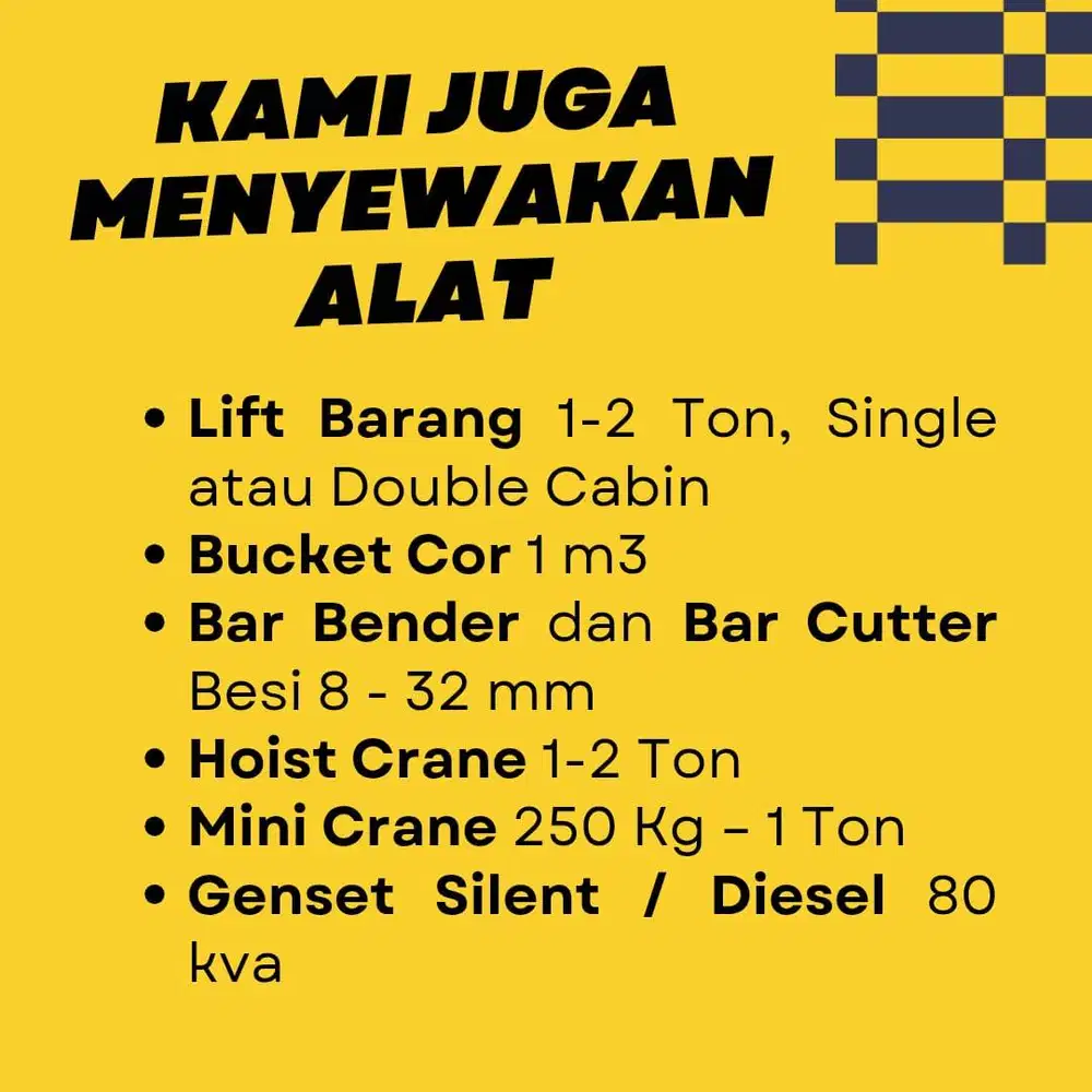 Sewa Molen Cor Murah Malang | Siap Kirim Cepat + Kondisi Prima