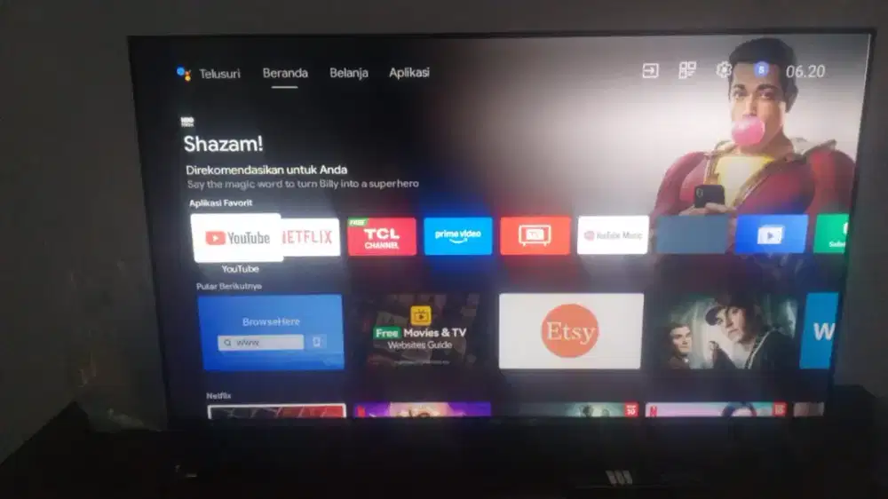 Tv android tcl  43inch 43S5400A