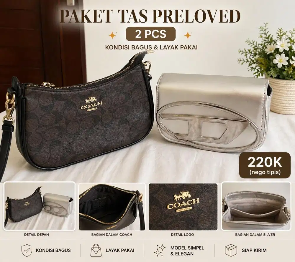Tas Wanita Stylish Preloved Murah Masih Bagus