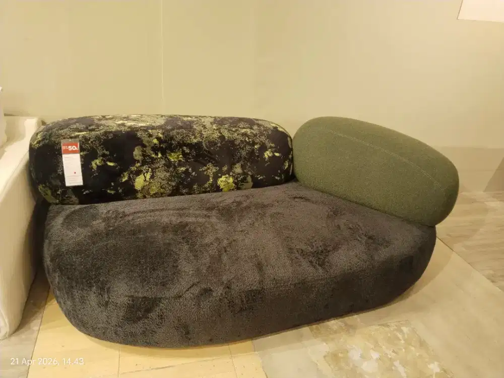 Promo potongan 50% Pebble Sofa 3 sheets, Cicilan tanpa DP, Syarat KTP