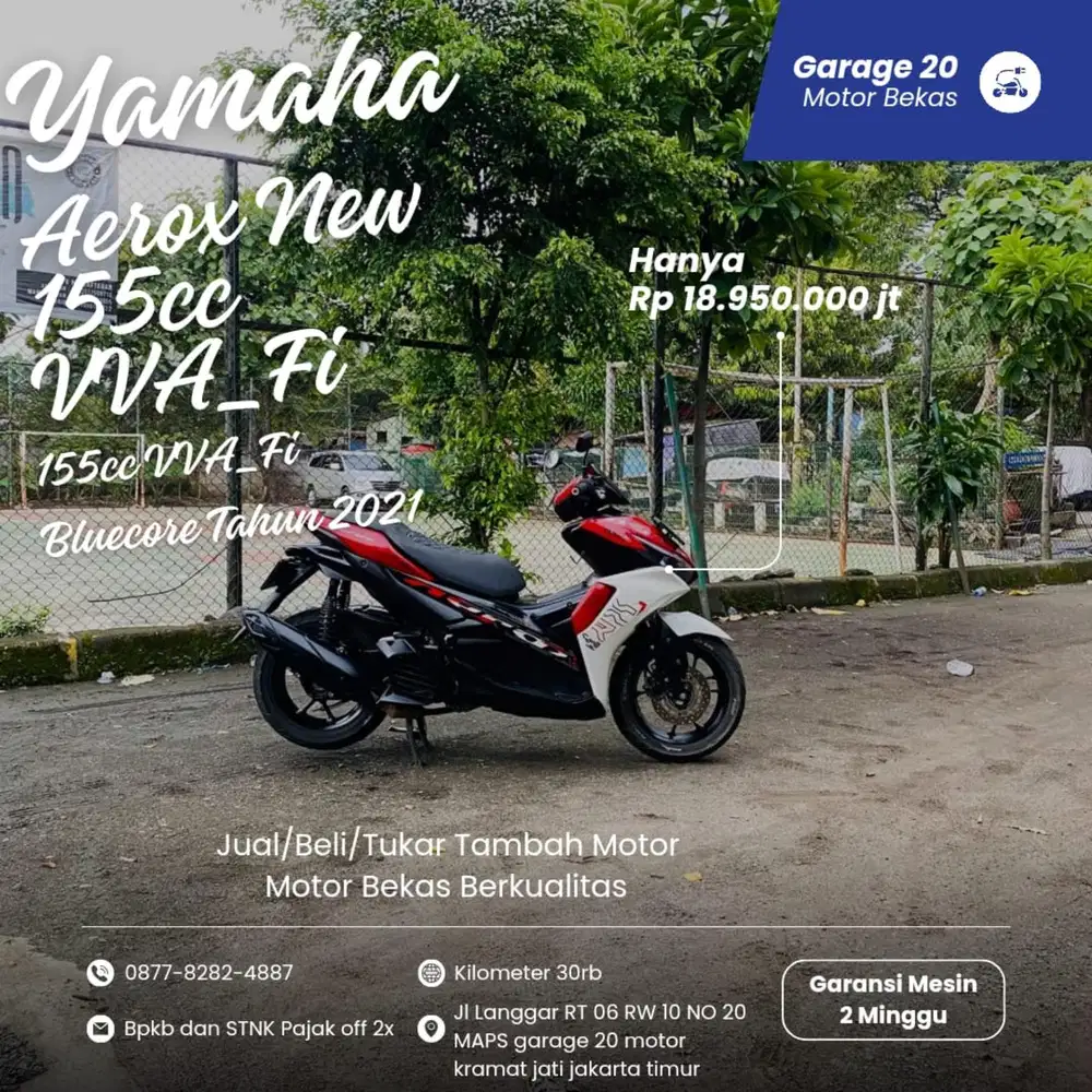 Yamaha All New Aerox 155cc VVA_Fi Bluecore Tahun 2021