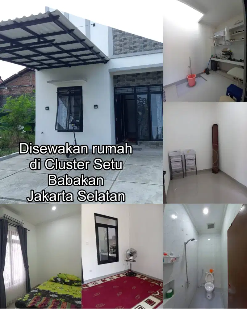 Disewakan per bulan rumah di cluster setu babakan