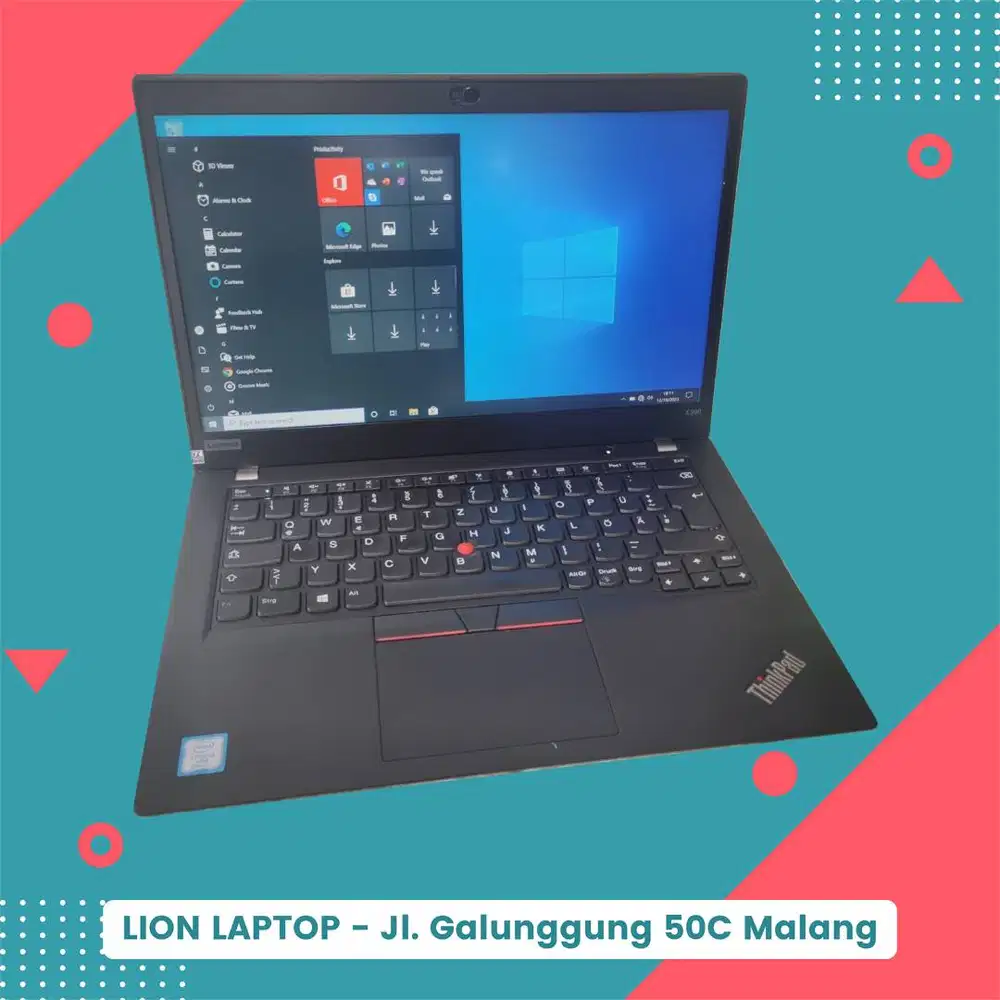 RAM 16GB SSD 256GB Core i5 Gen 8 Slim Lenovo Thinkpad X390 [21|04]