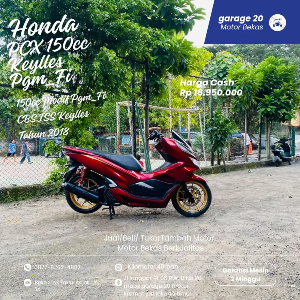 Honda PCX 150cc keylles modif pgm_fi Tahun 2018