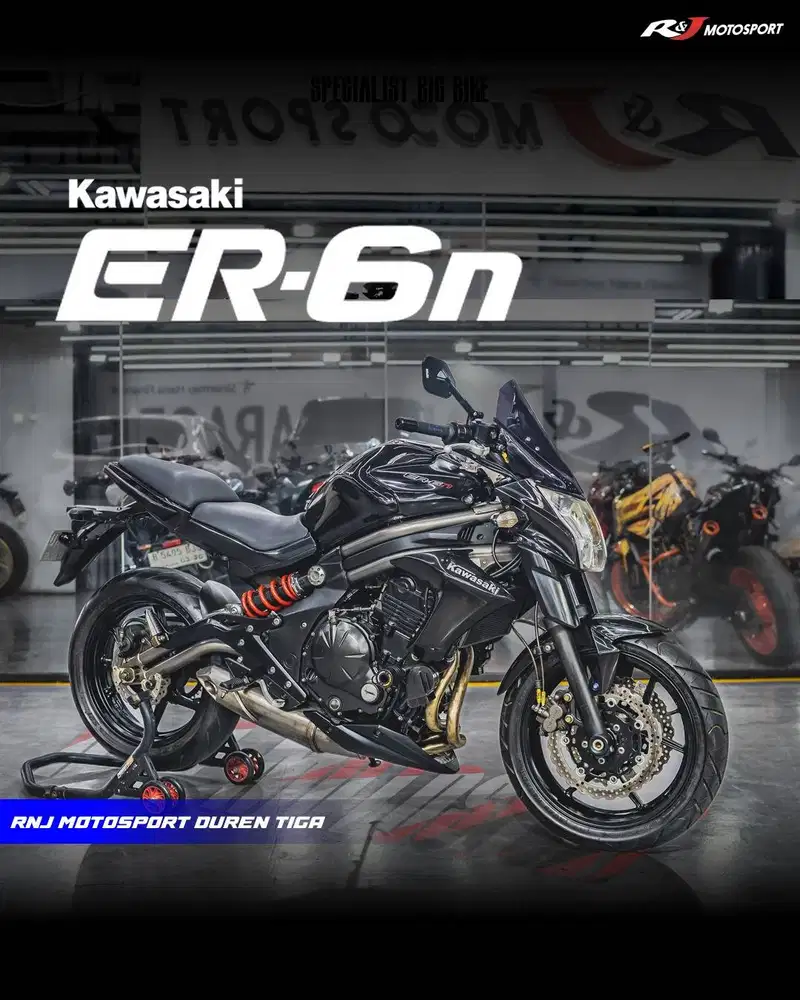 Kawasaki ER6N  ER6 N Nik 2012 Km 14.000an Full Paper