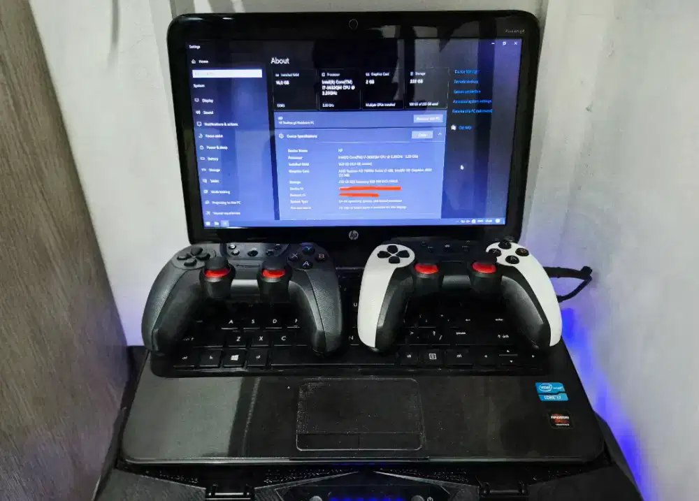 Laptop HP Core i7-3632QM, RAM 16 GB, VGA 2 GB. Game PES 2017, GTA V OK