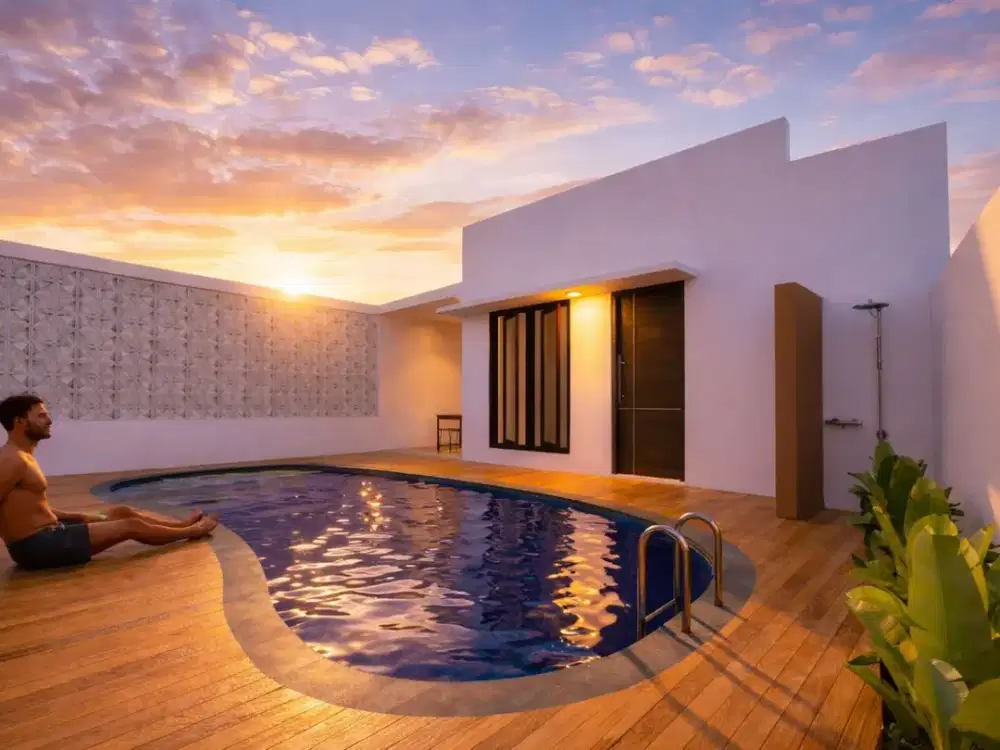 VILLA MODERN JOGJA DENGAN KOLAM PRIBADI DALAM CLUSTER DI AMBARKETAWANG