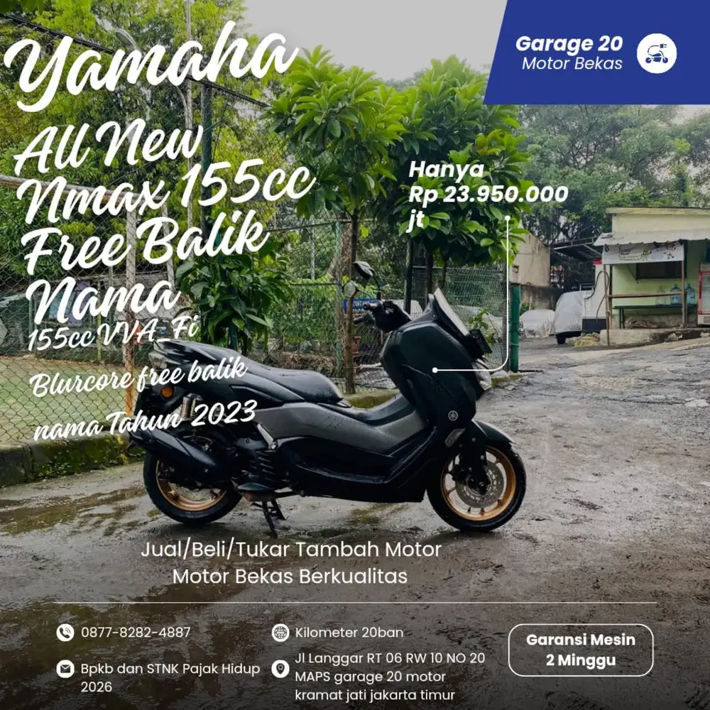 Yamaha All New Nmax 155cc vva_fi Tahun 2023 free balik Nama