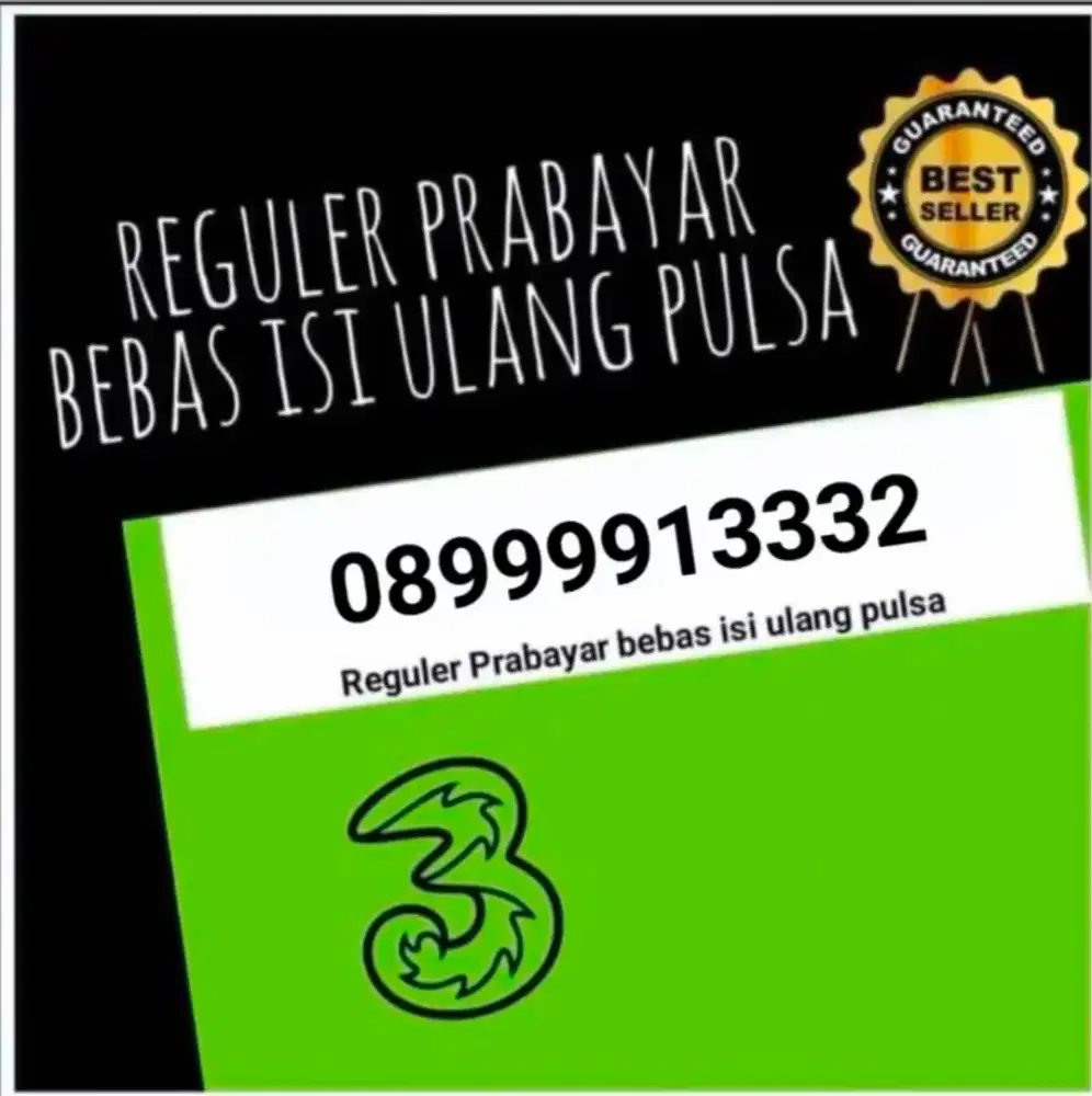 kartu three nomer cantik