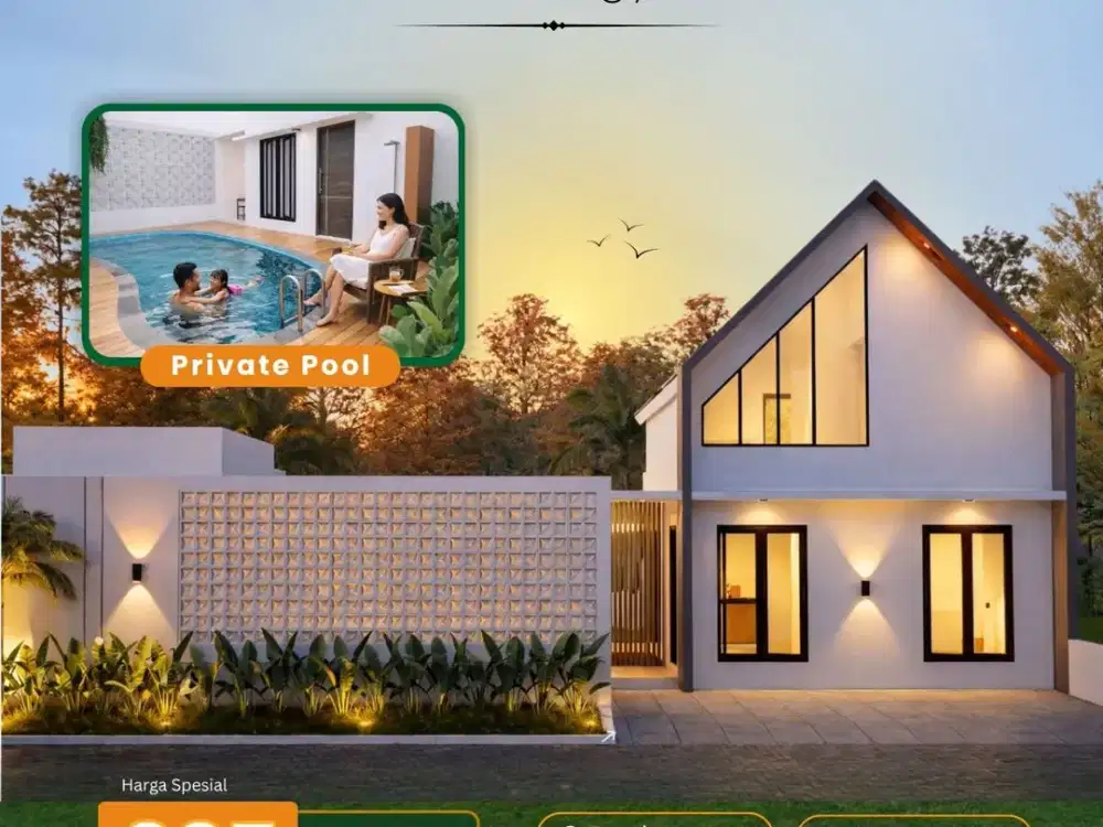 HUNIAN NUANSA VILLA DI SLEMAN AMBARKETAWANG DENGAN KOLAM PRIBADI