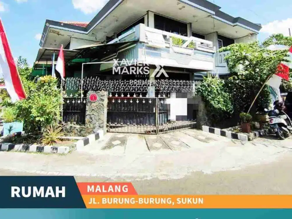 Dijual Cepat Rumah Luas, Hook Di Jalan Burung-Burung, Sukun Tengah Kota Malang