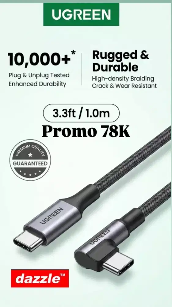 Kd ugreen c to c 100 Watt 1m black