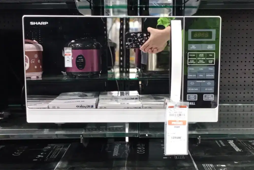 SHARP R-728(S) 25L SILVER GRILL MICROWAVE OVEN