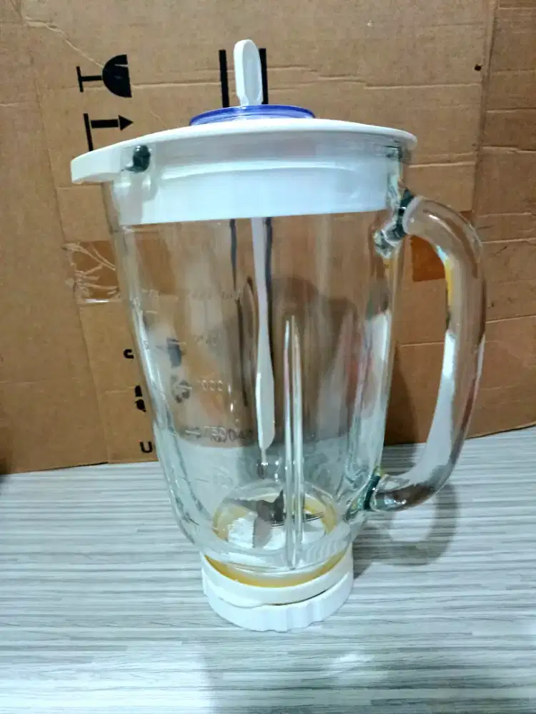 Set Gelas kaca jus blender Philips