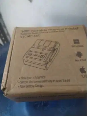 mobile printer thermal bluetooth kasir merk Vyn 58B 1500mah brown