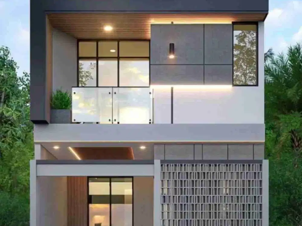 Rumah Jagakarsa 2 Lantai Kontemporer Dekat Stasiun KRL Stratrgis