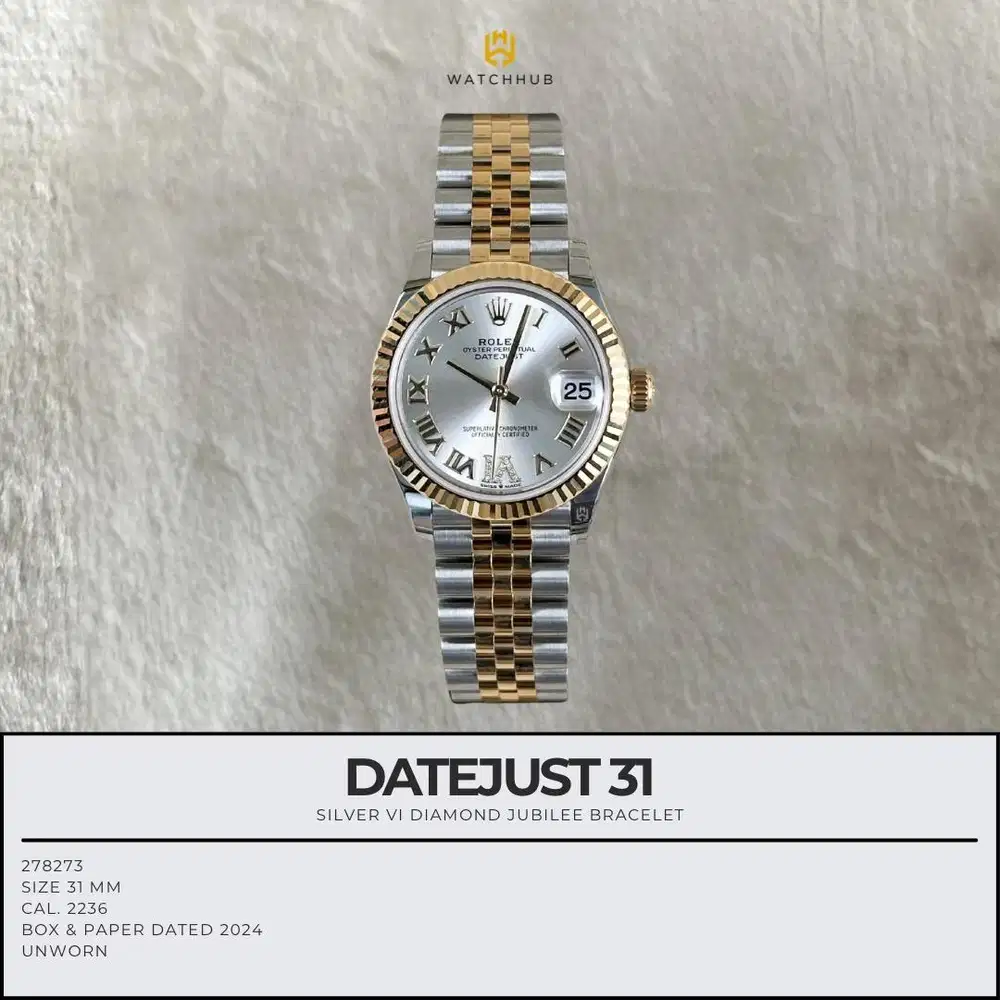 Rolex Datejust 31 Silver VI Diamond 278273