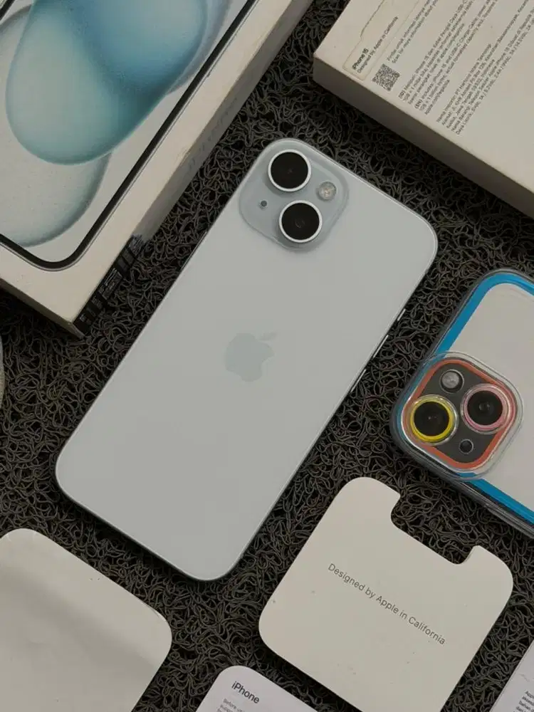 Apple iPhone 15 Blue 128gb Resmi Fullset