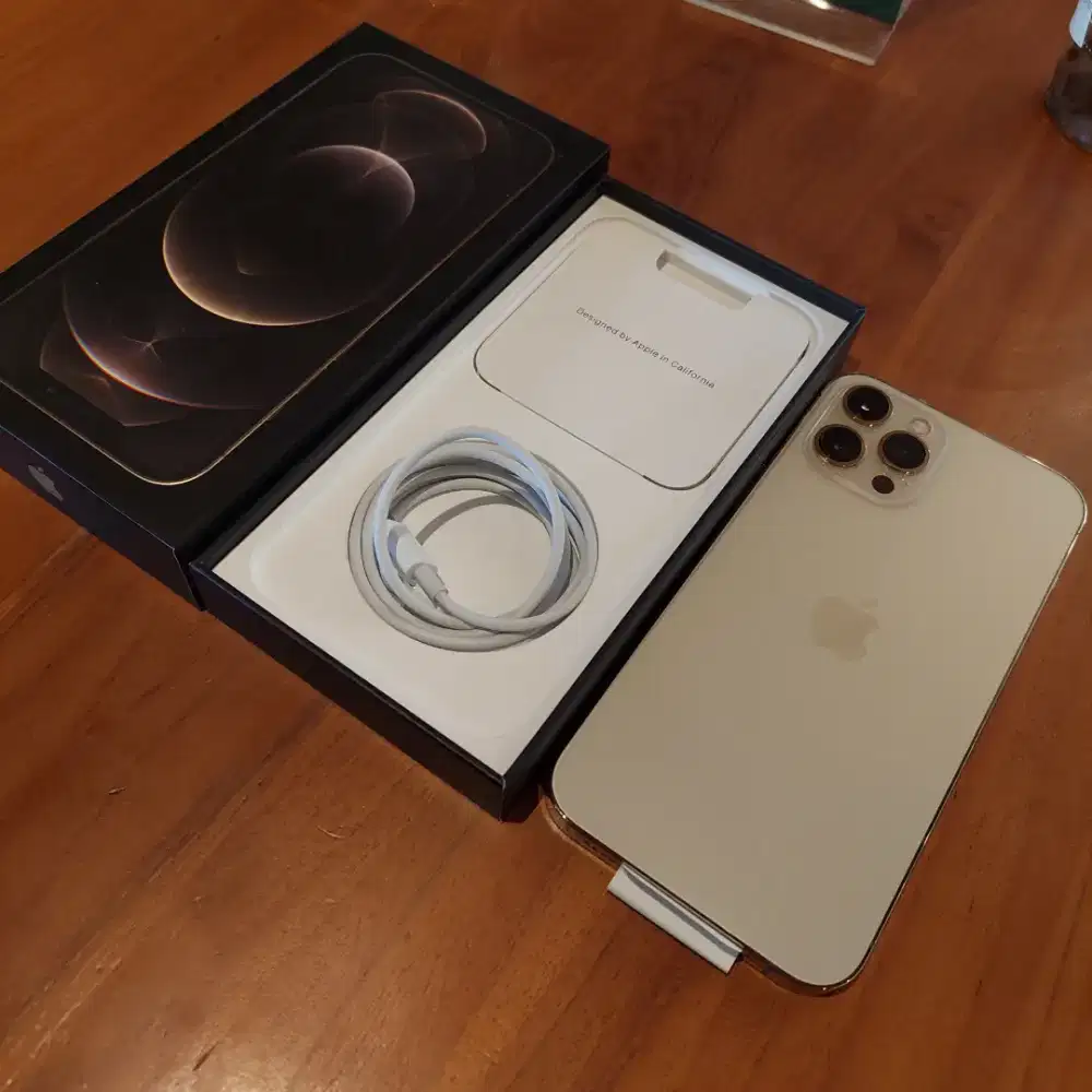 IPHONE 12 PRO MAX GOLD 256GB EX GARANSI RESMI IBOX