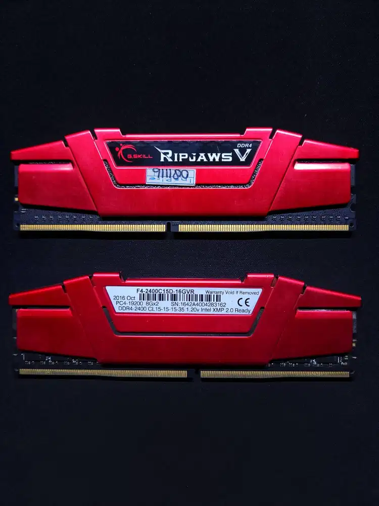 RAM Gskill Ripjaws V DDR4 16gb (8GB X 2) 2400MHz CL15-15-15-35