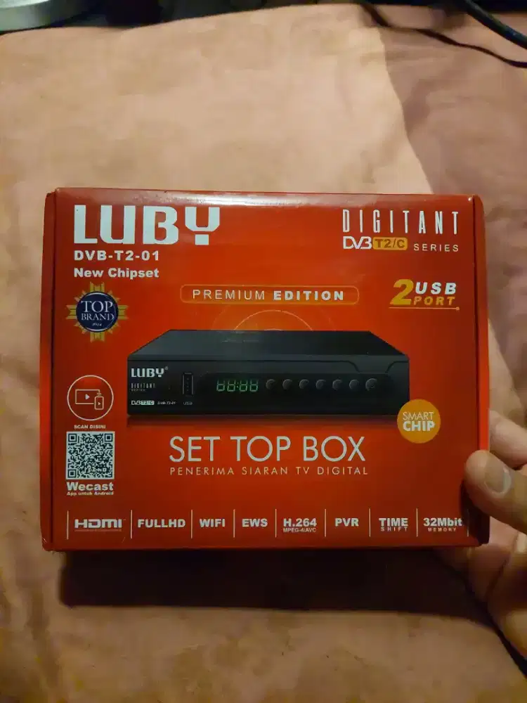 LUBY Set Top Box DVB-T2 Penerima Siaran TV Digital T2-01 Chipset Baru
