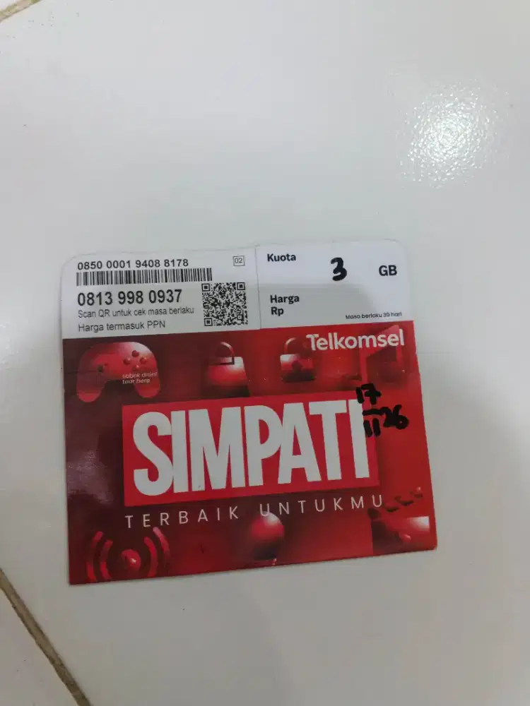 Dijual perdana simpati masih segel exp des 2026