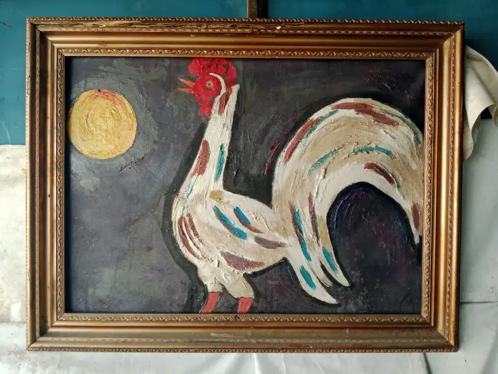 Lukisan Dekorasi Repro Super. Ayam